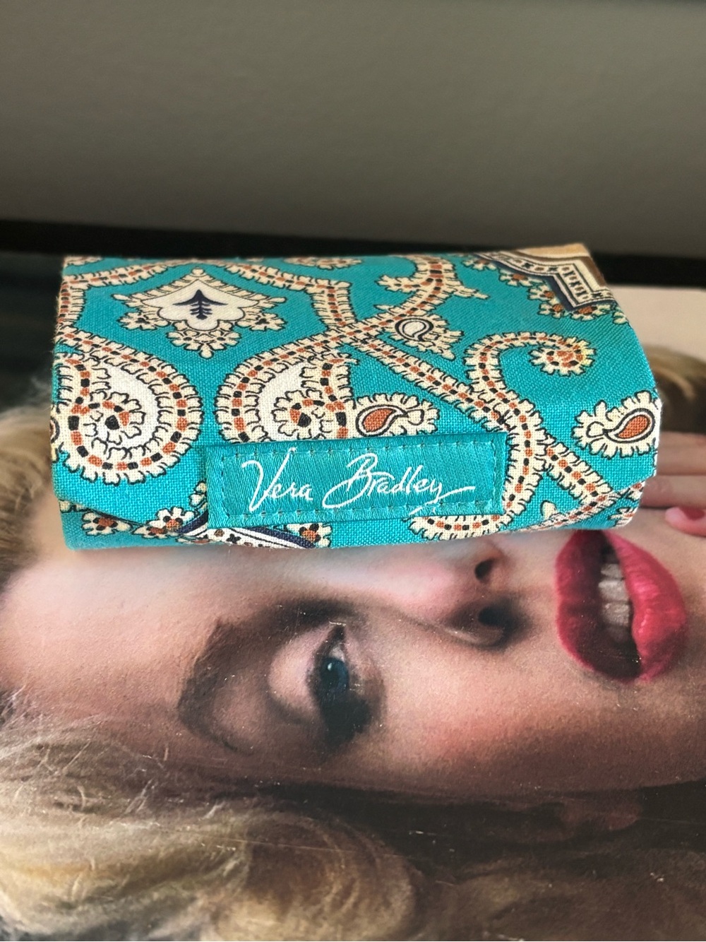 VERA BRADLEY ✨ kiss me twice lipstick mirror case fits 2